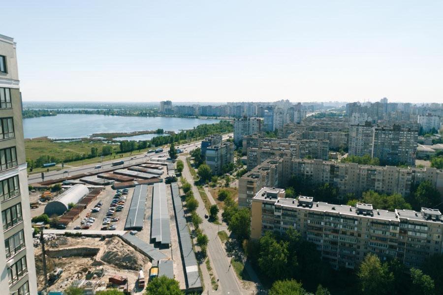 Видовая На 25 Этаже Kiev Buitenkant foto